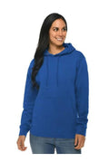 Unisex Mavi Baskısız Kanguru Cepli Kapüşonlu 3 İ̇plik Şardonlu Sweatshirt Oversize Hoodie - Mavi - 1