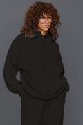 Kadın Spor Ve Günlük Mevsimlik Trend Model Sweatshirt - Siyah - 1