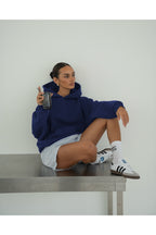 Basic Baskısız Düz Okul Sweatshirt - Saks Mavisi - 3