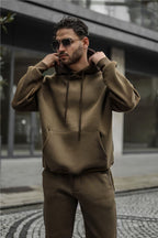 Erkek Özel Seri̇ Baybayan Streetwear Eşofman Takimi - Haki - 3