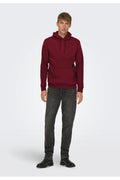 Erkek Genç Lise Boy Okul Sweatshirt - Bordo - 1