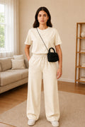 Kadın Yazlık Kisa Kollu Alt Üst Takım - Bej - 1