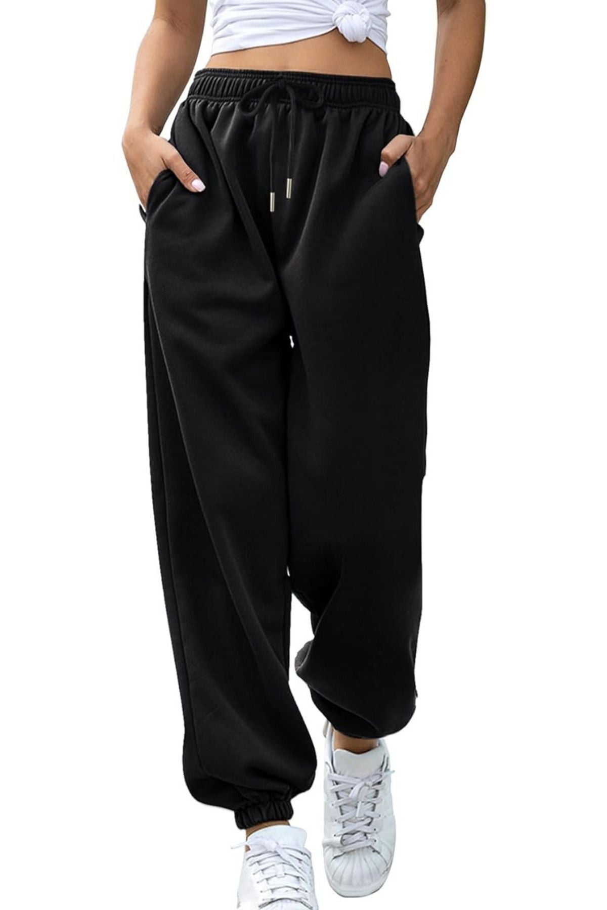Kadın Black/siyah Jogger Eşofman Altı - Black - 3
