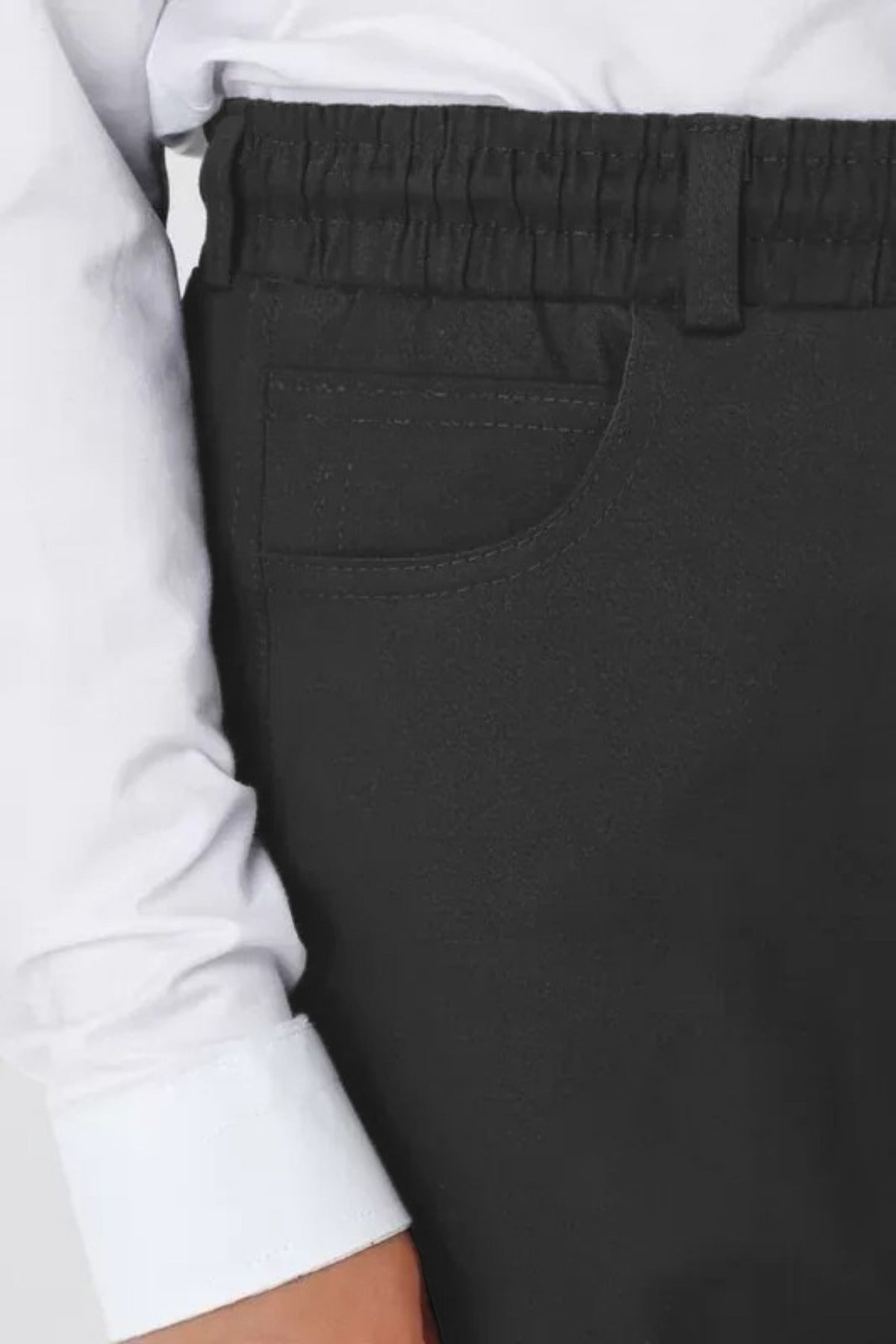 Çocuk Eşofman Belli Bağcıklı Düz Okul Pantolonu - Füme - 3