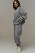 Kadin Gri̇ Bi̇si̇klet Yaka Jogger Eşofman Takimi *yeni̇ Koleksi̇yon* - Gri - 2
