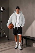 Erkek Günlük Streetwear Oversize Rahat Kalıp Hırka - Beyaz - 3