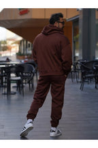 Cmz Kahve Oversize 3 İplik Şardonlu Eşofman Takımı - Kahve - 2