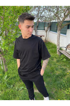 Erkek Siyah Oversize T-shirt Ob - Siyah - 5
